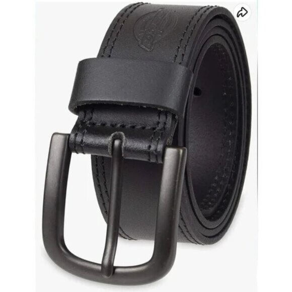 New Dickies Leather Belt Men’s Size 32 Black Unisex Grunge Work Streetwear - Picture 1 of 6
